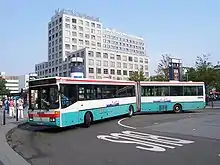 Gelenkbus am Mannheimer Hauptbahnhof