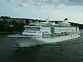 Die Birka Paradise verlässt den Hafen von Stockholm