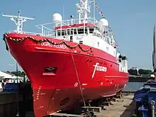 Off-Shore-Vermessungsschiff SV FUGRO Helmert bei der Schiffstaufe in Berne (2013)