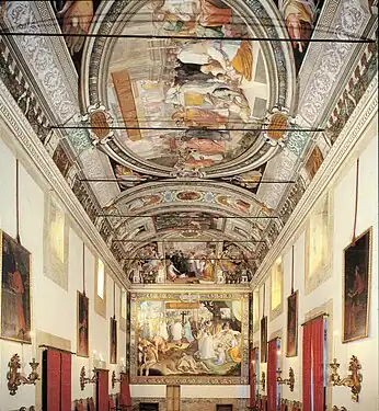 Cesare Nebbia, Federico Zuccari, der Hauptsaal.