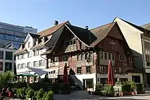 Das 1639 erbaute Rote Haus ist das Wahrzeichen Dornbirns und das älteste Rheintalhaus der Stadt.