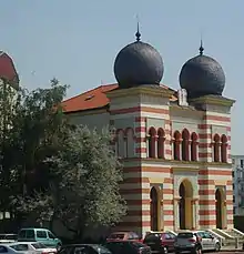 Synagoge in Malacky, erbaut 1887, 1899 fast vollständig zerstört und bis 1900 wiederaufgebaut