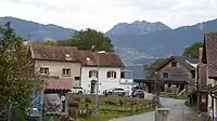 Malans, im Hintergrund Liechtenstein mit Triesenberg