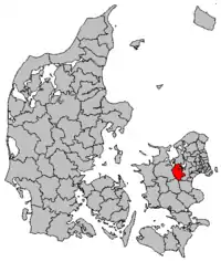 Lage von Lejre Kommune in Dänemark