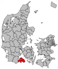 Lage von Sønderborg Kommune in Dänemark