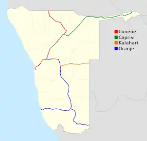 Übersichtskarte Walvis Bay-Ndola-LubumbashiDevelopment Road