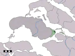 Lage von Bruinisse in der Gemeinde Schouwen-Duiveland