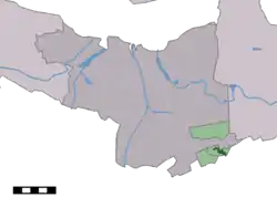 Lage des Dorfs in der Gemeinde Terneuzen