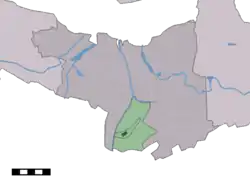 Lage des Dorfes in der Gemeinde Terneuzen