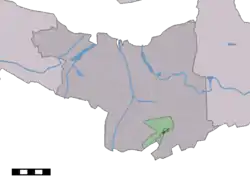 Lage des Dorfs in der Gemeinde Terneuzen