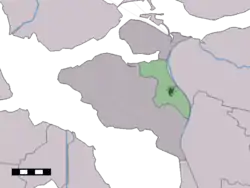 Lage von Oud-Vossemeer in der Gemeinde Tholen