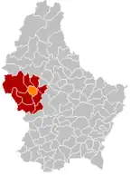 Lage von Préizerdaul im Großherzogtum Luxemburg