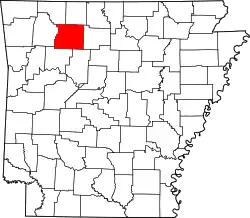 Karte von Newton County innerhalb von Arkansas