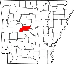 Karte von Perry County innerhalb von Arkansas