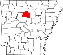 Karte von Van Buren County innerhalb von Arkansas