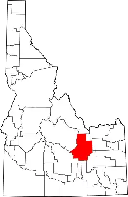 Karte von Butte County innerhalb von Idaho