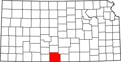 Karte von Barber County innerhalb von Kansas