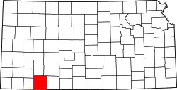 Karte von Meade County innerhalb von Kansas