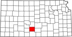 Karte von Pratt County innerhalb von Kansas