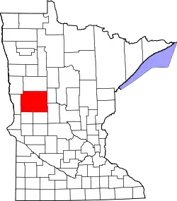 Karte von Otter Tail County innerhalb von Minnesota