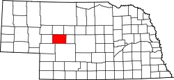 Karte von McPherson County innerhalb von Nebraska