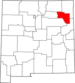 Karte von Harding County innerhalb von New Mexico