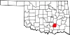 Karte von Coal County innerhalb von Oklahoma