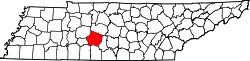 Karte von Maury County innerhalb von Tennessee