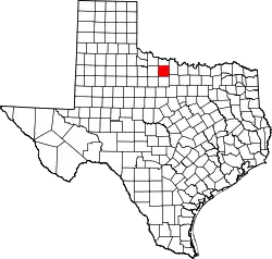 Karte von Archer County innerhalb von Texas