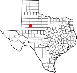 Lage des County in Texas