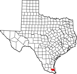 Karte von Willacy County innerhalb von Texas