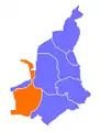 Zabłocie innerhalb der Stadt Żywiec (orange)