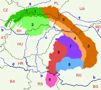 Lage der Serbischen Karpaten: 8