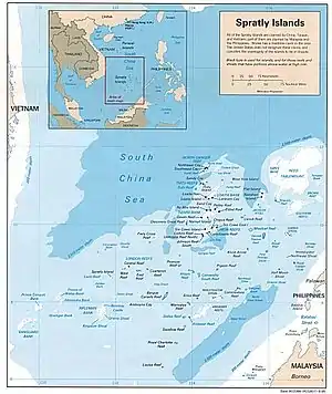 Karte der Spratly-Inseln