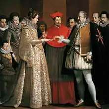 Hochzeit der Maria de’ Medici mit Henri IV., 1600, Öl auf Leinwand, 242 × 242 cm, Uffizien, Florenz