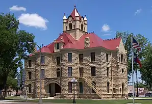 Das McCulloch County Courthouse in Brady, gelistet im NRHP mit der Nr. 77001515