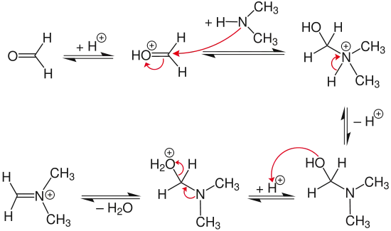 Mechanismus Mannich-Reaktion, Teil 1