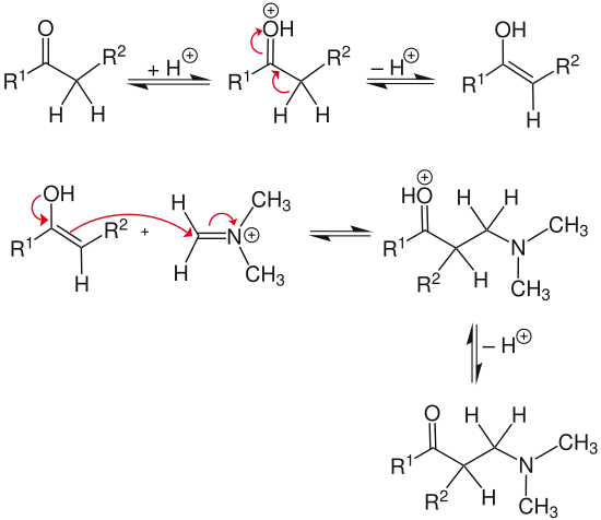 Mechanismus Mannich-Reaktion, Teil 2