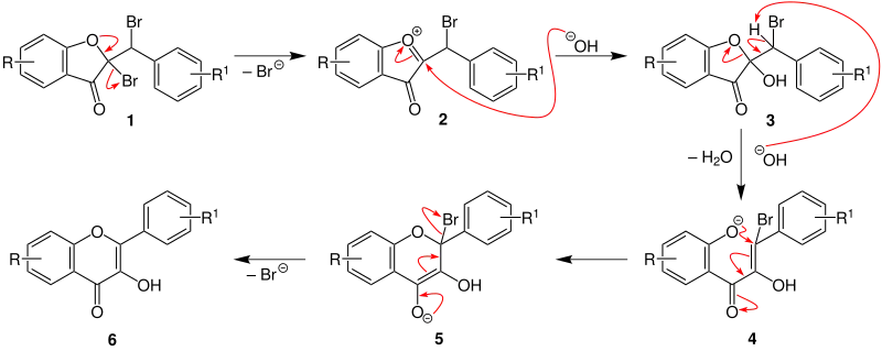 Mechanismus der Auwers-Flavonolsynthese