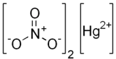 Strukturformel von Quecksilber(II)-nitrat