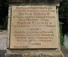 Waterloo-Gedenktafel in Merseburg