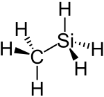 Strukturformel von Methylsilan