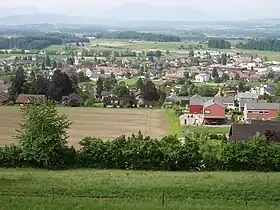 Sicht auf Mettmenstetten vom Wohnheim Paradies