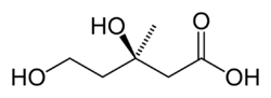 Strukturformel von (R)-Mevalonsäure