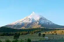 Der Vulkan Popocatépetl, der höchste Berg des Bundesstaates México