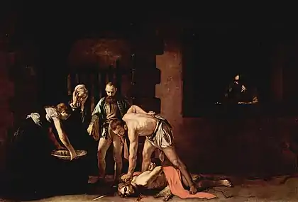 Caravaggio: Die Enthauptung Johannes des Täufers, 1608 (Kon-Katidral ta’ San Ġwann, Valletta, Malta)