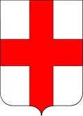 Heroldsbild(Sankt-Georgs-Kreuz im Wappen Mailands)