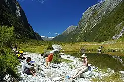 Wanderer am Milford Track 2006