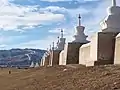 Die Außenmauer der Klosteranlage Erdene Dsuu