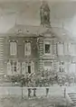 Deutsche Militärkapelle vor dem Rathaus 1917